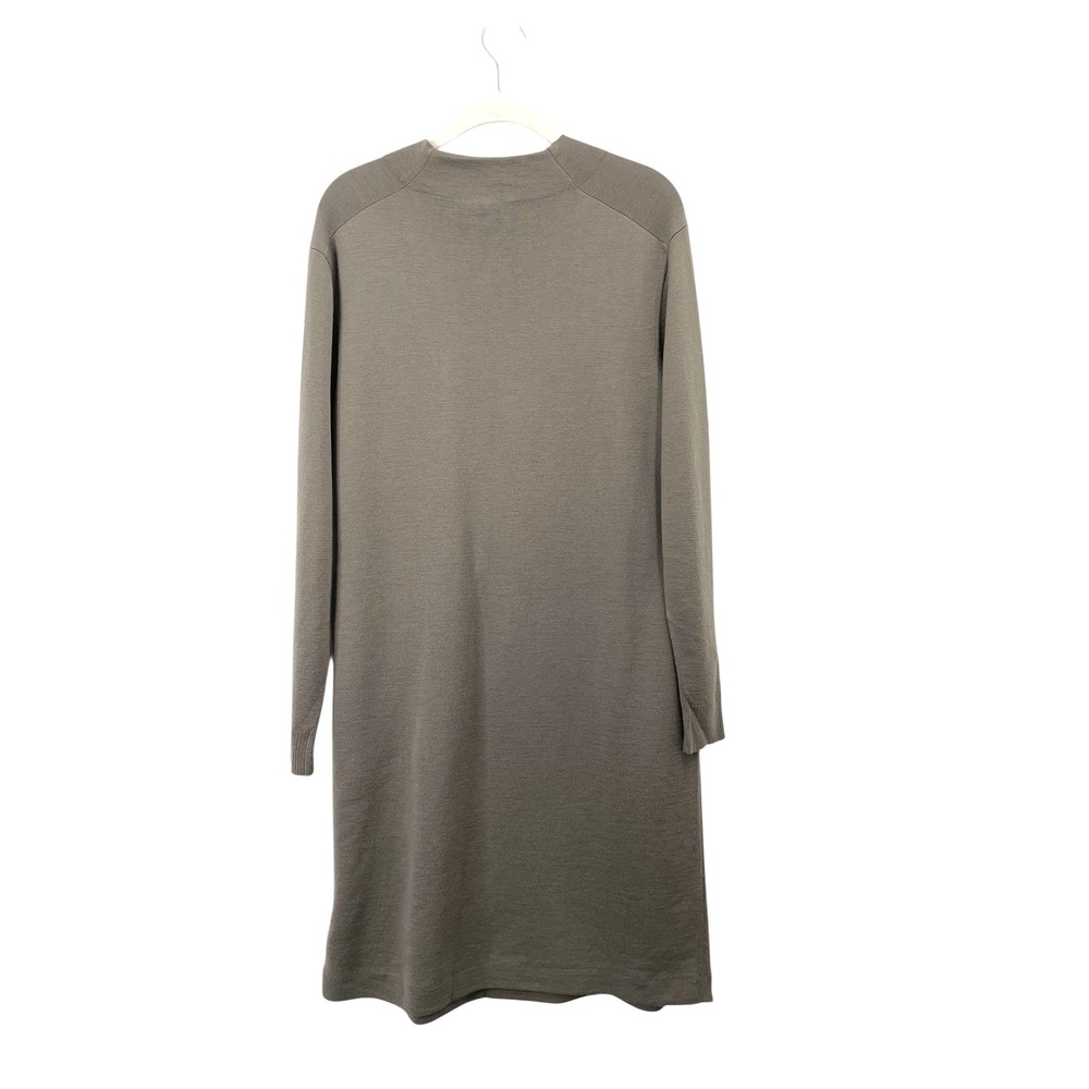 Lafayette 148 100% wool shift mock neck dress Size M brown long sleeves corpcore - Picture 6 of 7